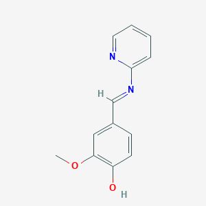 molecular formula C13H12N2O2 B14448425 2-methoxy-4-[(E)-pyridin-2-yliminomethyl]phenol 