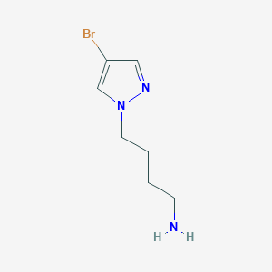 molecular formula C7H12BrN3 B1444845 4-(4-bromo-1H-pyrazol-1-yl)butan-1-amine CAS No. 1184468-64-1