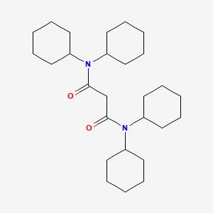 molecular formula C27H46N2O2 B14448456 N,N,N',N'-Tetracyclohexylmalonamide CAS No. 77043-38-0
