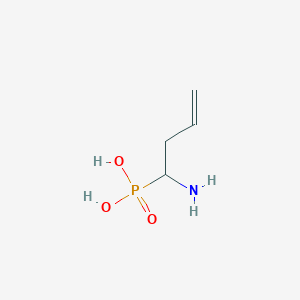 molecular formula C4H10NO3P B14448462 (1-Aminobut-3-en-1-yl)phosphonic acid CAS No. 79014-62-3