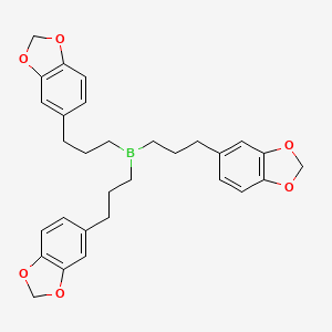 molecular formula C30H33BO6 B14448520 Tris[3-(2H-1,3-benzodioxol-5-yl)propyl]borane CAS No. 78498-54-1