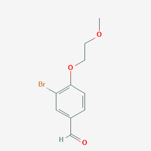 molecular formula C10H11BrO3 B1444853 3-Bromo-4-(2-methoxyethoxy)benzaldehyde CAS No. 915369-06-1