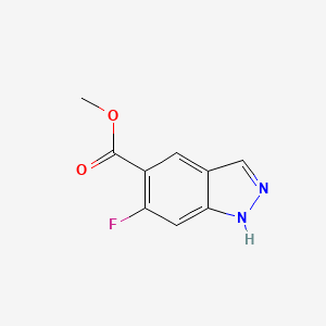 molecular formula C9H7FN2O2 B1444867 methyl 6-fluoro-1H-indazole-5-carboxylate CAS No. 633327-39-6