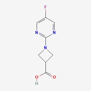 molecular formula C8H8FN3O2 B1444869 1-(5-Fluoropyrimidin-2-yl)azetidine-3-carboxylic acid CAS No. 1289387-13-8