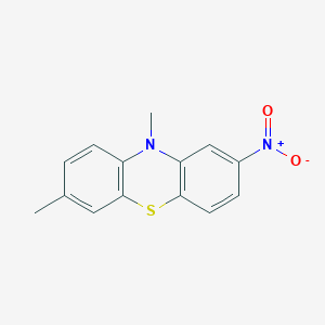 molecular formula C14H12N2O2S B14448697 7,10-Dimethyl-2-nitro-10H-phenothiazine CAS No. 79226-46-3