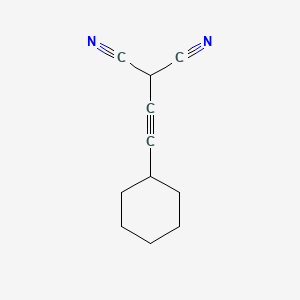molecular formula C11H12N2 B14448725 Malononitrile, (1-ethynylcyclohexyl)- CAS No. 73747-66-7