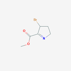 molecular formula C6H8BrNO2 B14448735 Methyl 4-bromo-3,4-dihydro-2H-pyrrole-5-carboxylate CAS No. 72978-15-5