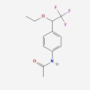 molecular formula C12H14F3NO2 B14448747 N-(4-(1-Ethoxy-2,2,2-trifluoroethyl)phenyl)acetamide CAS No. 74696-85-8