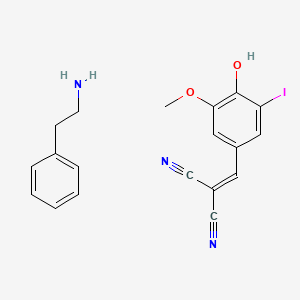 molecular formula C19H18IN3O2 B14448809 Phenethylammonium 4-dicyanovinyl-2-iodo-6-methoxyphenoxide CAS No. 74051-10-8