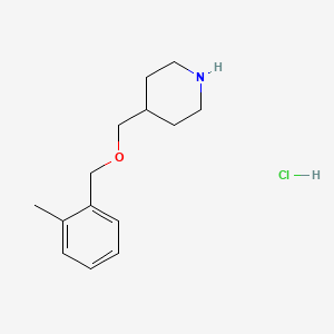 B1444881 4-(((2-Methylbenzyl)oxy)methyl)piperidine hydrochloride CAS No. 1289384-88-8