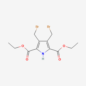 molecular formula C12H15Br2NO4 B14448837 Diethyl 3,4-bis(bromomethyl)-1H-pyrrole-2,5-dicarboxylate CAS No. 78633-82-6