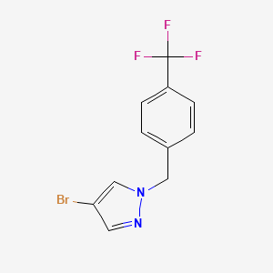 4-bromo-1-{[4-(trifluoromethyl)phenyl]methyl}-1H-pyrazole