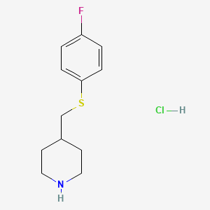 4-(((4-Fluorophenyl)thio)methyl)piperidine hydrochloride