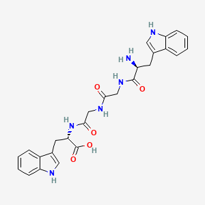 molecular formula C26H28N6O5 B14448913 L-Tryptophylglycylglycyl-L-tryptophan CAS No. 73205-86-4