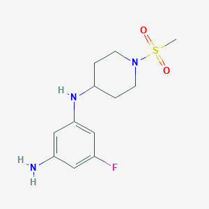 5-fluoro-1-N-(1-methanesulfonylpiperidin-4-yl)benzene-1,3-diamine