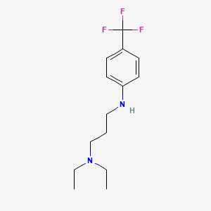 molecular formula C14H21F3N2 B14448945 N~1~,N~1~-Diethyl-N~3~-[4-(trifluoromethyl)phenyl]propane-1,3-diamine CAS No. 74474-07-0