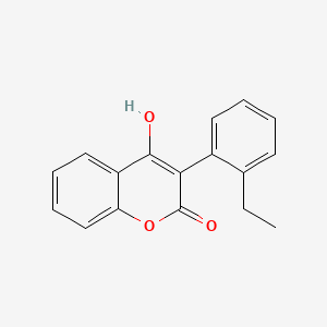 molecular formula C17H14O3 B14448969 COUMARIN, 3-(o-ETHYLPHENYL)-4-HYDROXY- CAS No. 73791-14-7