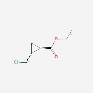 molecular formula C7H11ClO2 B14448989 Ethyl (1R,2R)-2-(chloromethyl)cyclopropane-1-carboxylate CAS No. 79357-19-0