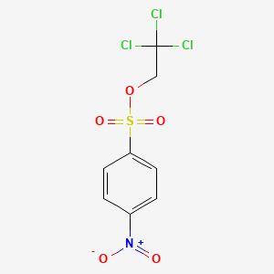 molecular formula C8H6Cl3NO5S B14448993 Benzenesulfonic acid, p-nitro-, 2,2,2-trichloroethyl ester CAS No. 73688-65-0