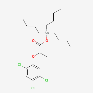 molecular formula C21H33Cl3O3Sn B14449000 Tributyltin alpha-(2,4,5-trichlorophenoxy)propionate CAS No. 73940-89-3