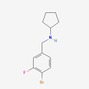 molecular formula C12H15BrFN B1444903 N-(4-bromo-3-fluorobenzyl)cyclopentanamine CAS No. 1250773-05-7