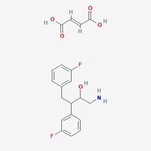 molecular formula C20H21F2NO5 B14449047 alpha-(2-Amino-1-methylethyl)-3,3'-difluorobenzhydrol maleate CAS No. 78109-93-0
