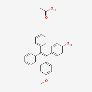 molecular formula C29H26O4 B14449120 Acetic acid;4-[1-(4-methoxyphenyl)-2,2-diphenylethenyl]phenol CAS No. 76115-19-0