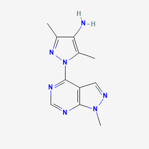 3,5-dimethyl-1-{1-methyl-1H-pyrazolo[3,4-d]pyrimidin-4-yl}-1H-pyrazol-4-amine