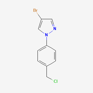 4-bromo-1-(4-(chloromethyl)phenyl)-1H-pyrazole