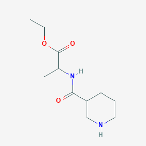 molecular formula C11H20N2O3 B1444922 Ethyl 2-(piperidine-3-carbonylamino)propanoate CAS No. 135612-57-6
