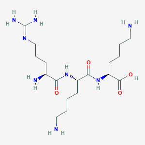 molecular formula C18H38N8O4 B14449233 L-Lysine, L-arginyl-L-lysyl- CAS No. 78844-94-7
