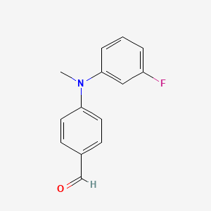 molecular formula C14H12FNO B1444924 4-[(3-Fluorophenyl)(methyl)amino]benzaldehyde CAS No. 1455672-92-0