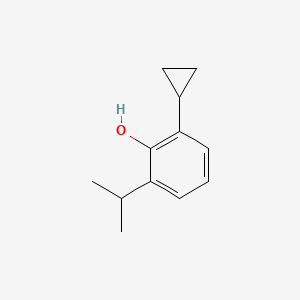 molecular formula C12H16O B14449251 Phenol, 2-cyclopropyl-6-isopropyl- CAS No. 74926-96-8