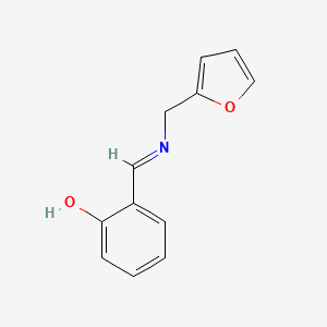 molecular formula C12H11NO2 B14449255 Phenol, 2-[[(2-furanylmethyl)imino]methyl]- CAS No. 76152-10-8
