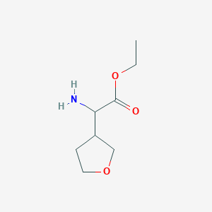 molecular formula C8H15NO3 B1444927 Ethyl 2-amino-2-(oxolan-3-YL)acetate CAS No. 1218144-17-2