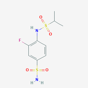 3-Fluoro-4-(propane-2-sulfonamido)benzene-1-sulfonamide