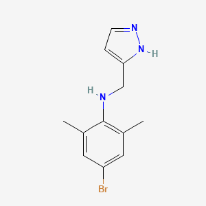 4-bromo-2,6-dimethyl-N-[(1H-pyrazol-3-yl)methyl]aniline