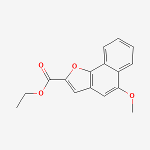 molecular formula C16H14O4 B14449300 Ethyl 5-methoxynaphtho[1,2-B]furan-2-carboxylate CAS No. 74222-21-2