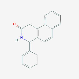 molecular formula C19H15NO B14449345 Benz[f]isoquinolin-2(1H)-one, 3,4-dihydro-4-phenyl- CAS No. 78634-33-0