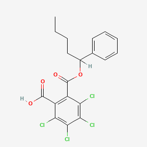 molecular formula C19H16Cl4O4 B14449362 Phthalic acid, tetrachloro-, mono(1-phenylpentyl) ester CAS No. 73972-99-3