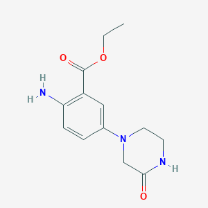 Ethyl 2-amino-5-(3-oxopiperazin-1-yl)benzoate
