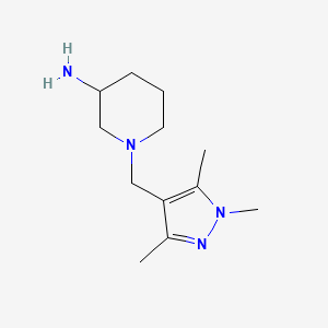 1-((1,3,5-trimethyl-1H-pyrazol-4-yl)methyl)piperidin-3-amine