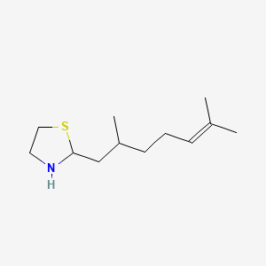 molecular formula C12H23NS B14449414 2-(2,6-Dimethyl-5-heptenyl)thiazolidine CAS No. 75606-42-7