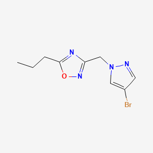 3-[(4-bromo-1H-pyrazol-1-yl)methyl]-5-propyl-1,2,4-oxadiazole