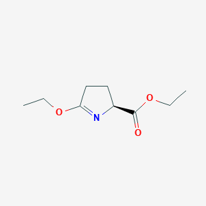 molecular formula C9H15NO3 B14449479 Ethyl (2S)-5-ethoxy-3,4-dihydro-2H-pyrrole-2-carboxylate CAS No. 76529-79-8
