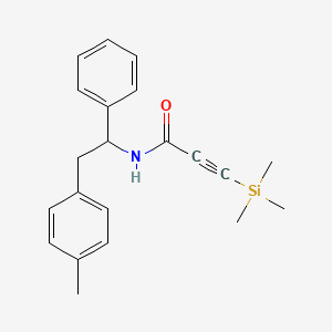 molecular formula C21H25NOSi B14449523 N-[2-(4-Methylphenyl)-1-phenylethyl]-3-(trimethylsilyl)prop-2-ynamide CAS No. 78935-00-9