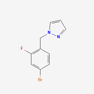 molecular formula C10H8BrFN2 B1444957 1-[(4-Bromo-2-fluorophenyl)methyl]-1H-pyrazole CAS No. 1029715-40-9