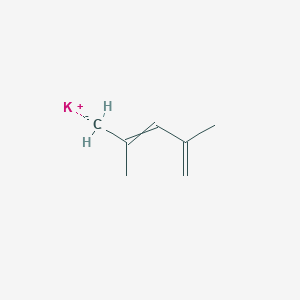 molecular formula C7H11K B14449582 potassium;4-methanidyl-2-methylpenta-1,3-diene CAS No. 74205-98-4