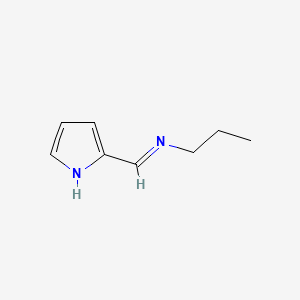 molecular formula C8H12N2 B14449587 2-(N-Propylformimidoyl)pyrrole CAS No. 74039-31-9