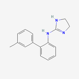 molecular formula C16H17N3 B14449643 N-(3'-Methyl[1,1'-biphenyl]-2-yl)-4,5-dihydro-1H-imidazol-2-amine CAS No. 76841-43-5